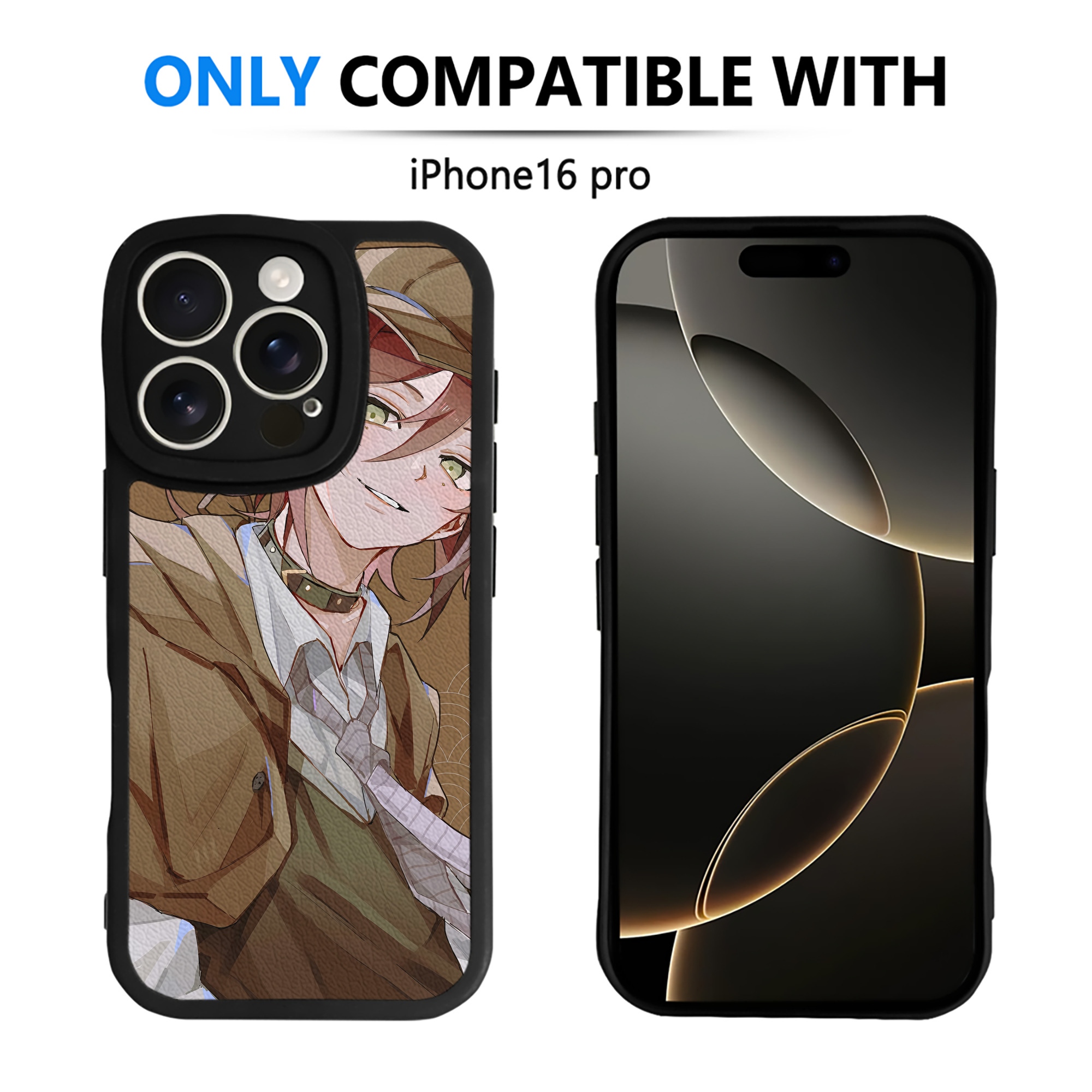 （画像用） 文豪ストレイドッグス Bungo Stray Dogs 【iPhone 16シリーズ対応】シリコンスマホケース（レザー調） 材質：シリコン